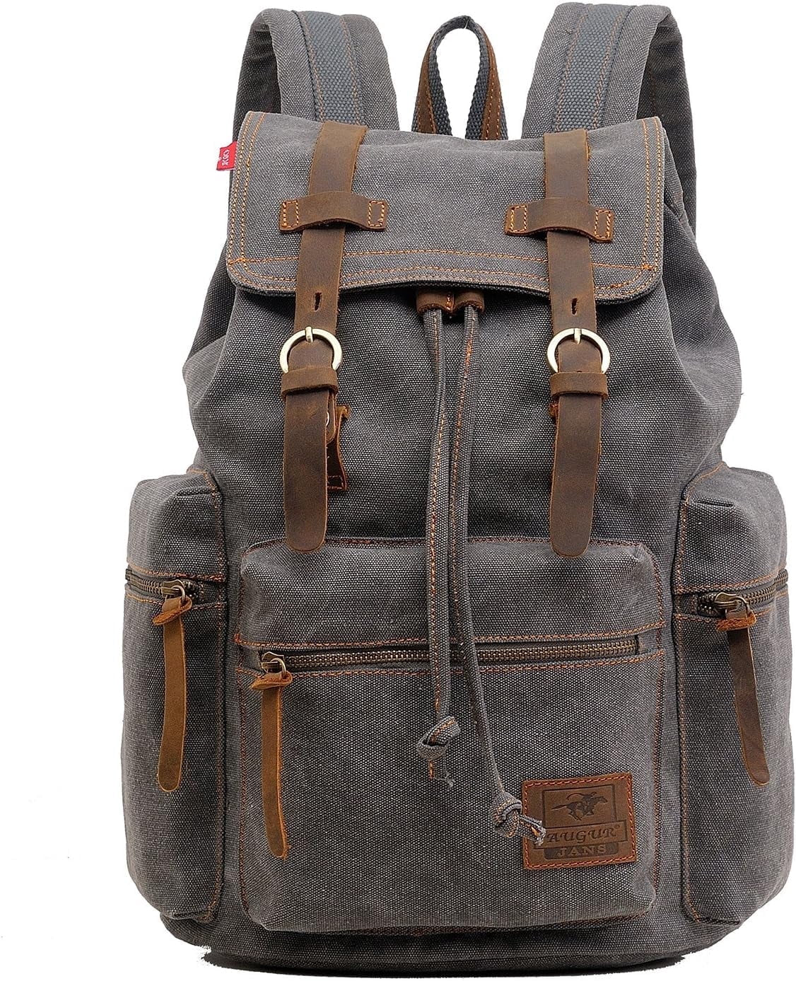 AUGUR High Capacity Canvas Vintage Backpack 35L - Laptop Compartment, Unisex