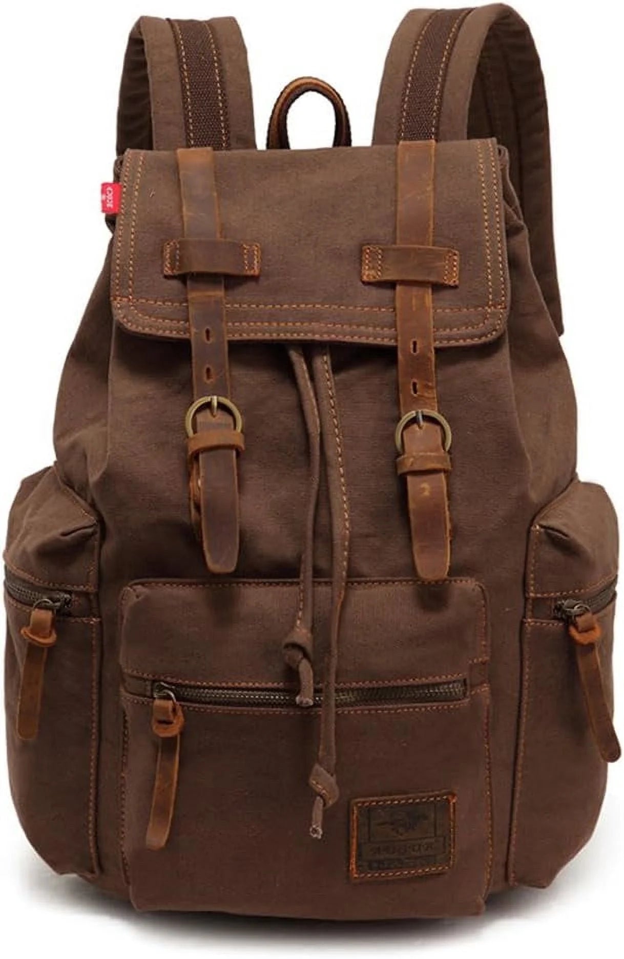 AUGUR High Capacity Canvas Vintage Backpack 35L - Laptop Compartment, Unisex