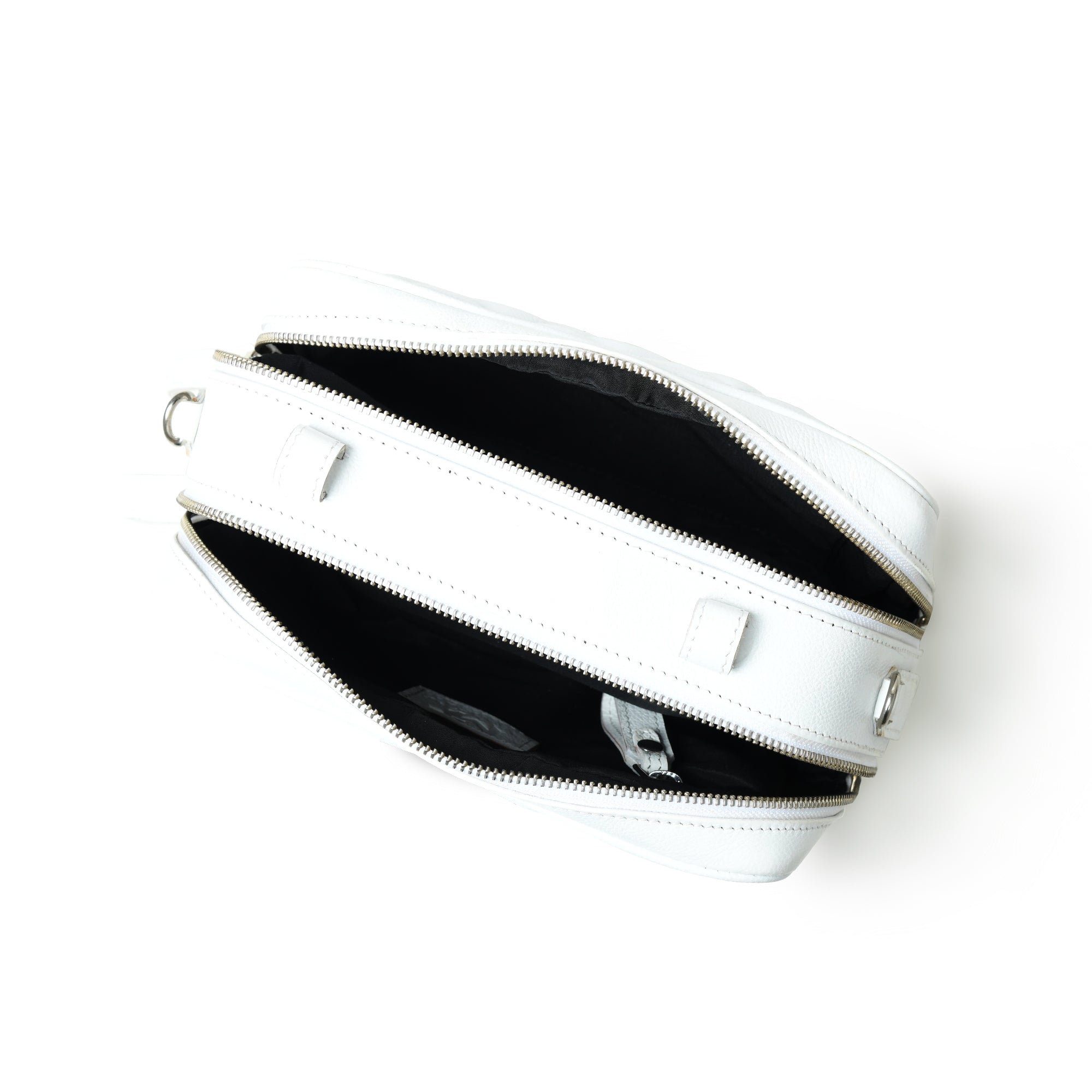 Mini sac bandoulière matelassé, blanc