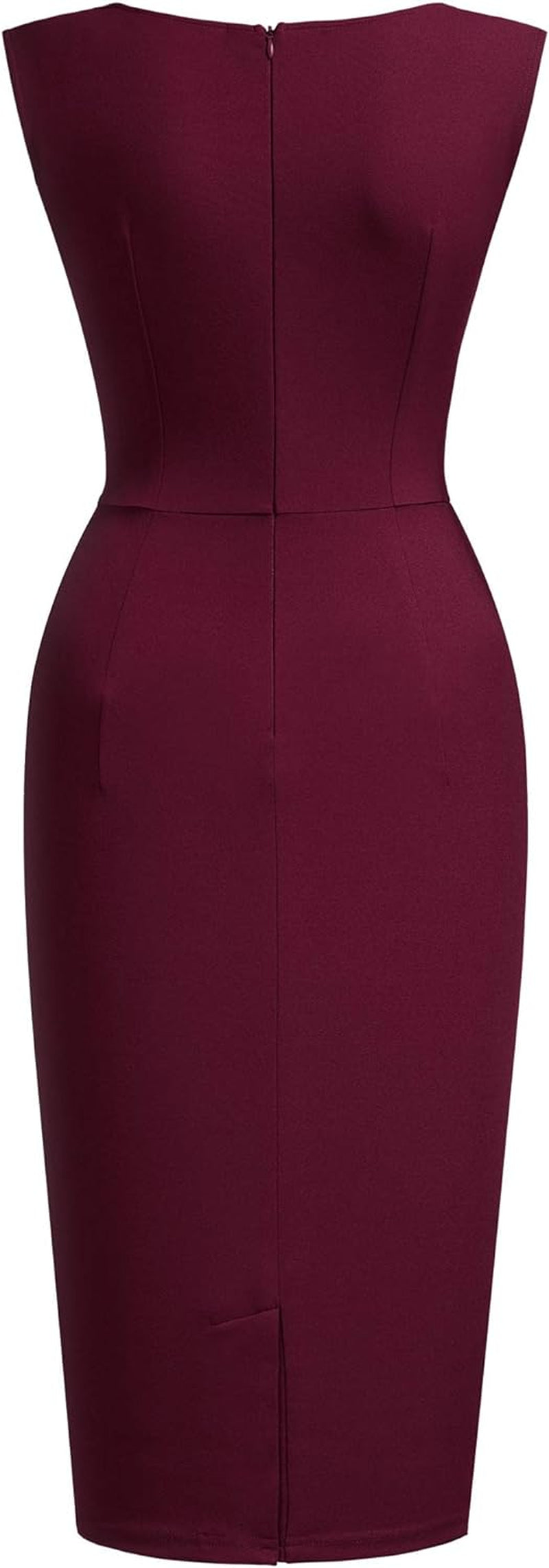 Miusol Women'S Retro Ruffle Style Slim Work Pencil Dress