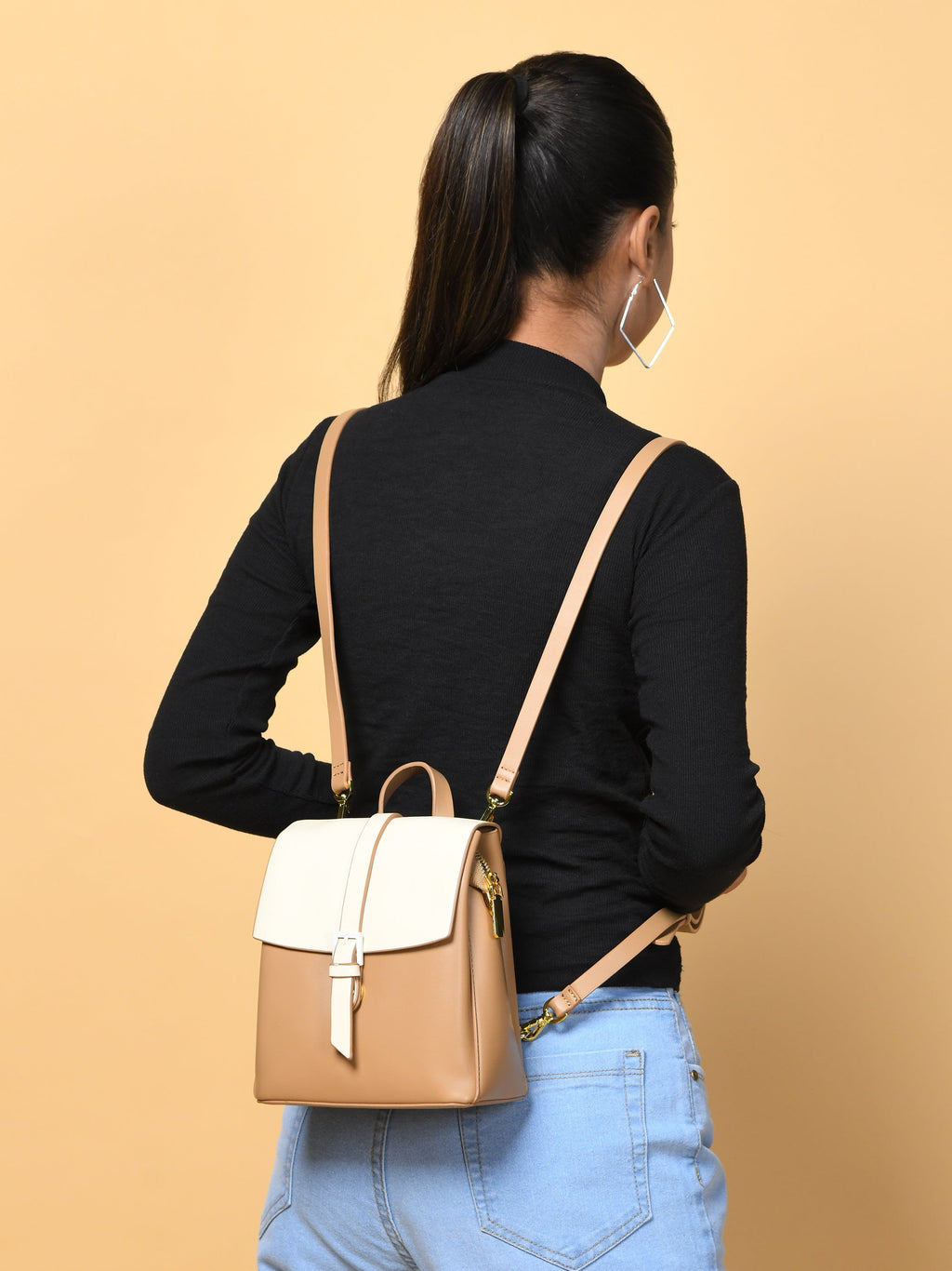 Sac à dos Claire pour femme - Beige
