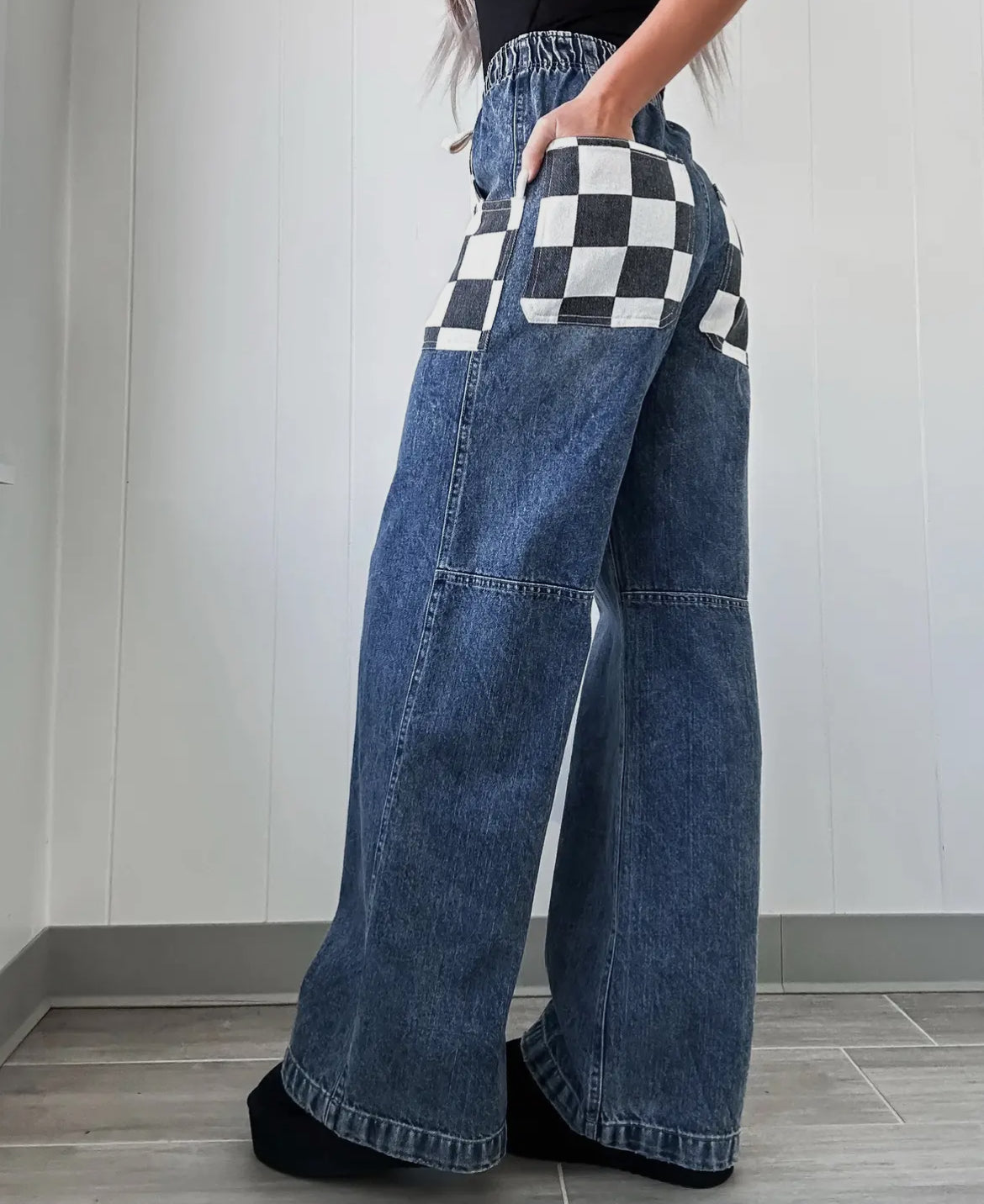 The Checkered Contrast Jeans