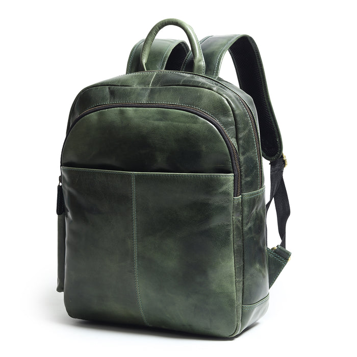 Sac à dos de luxe en cuir italien, vert