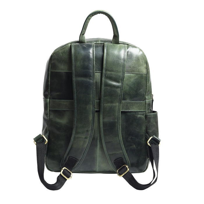 Sac à dos de luxe en cuir italien, vert