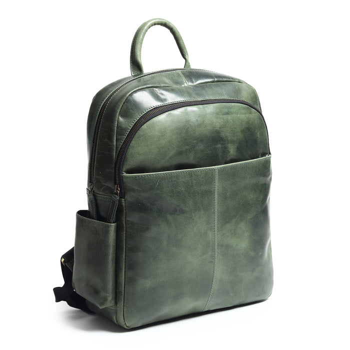 Sac à dos de luxe en cuir italien, vert