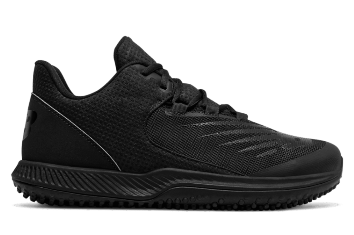 Black athletic shoe on a white background