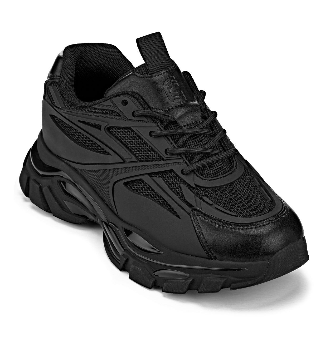 Black sneaker on a white background