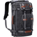 WITZMAN Travel Backpack for Men Large Canvas Backpack Luggage Carry on Duffel Bag A519-1 Black