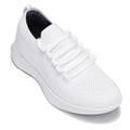 White sneaker with velcro straps on a white background