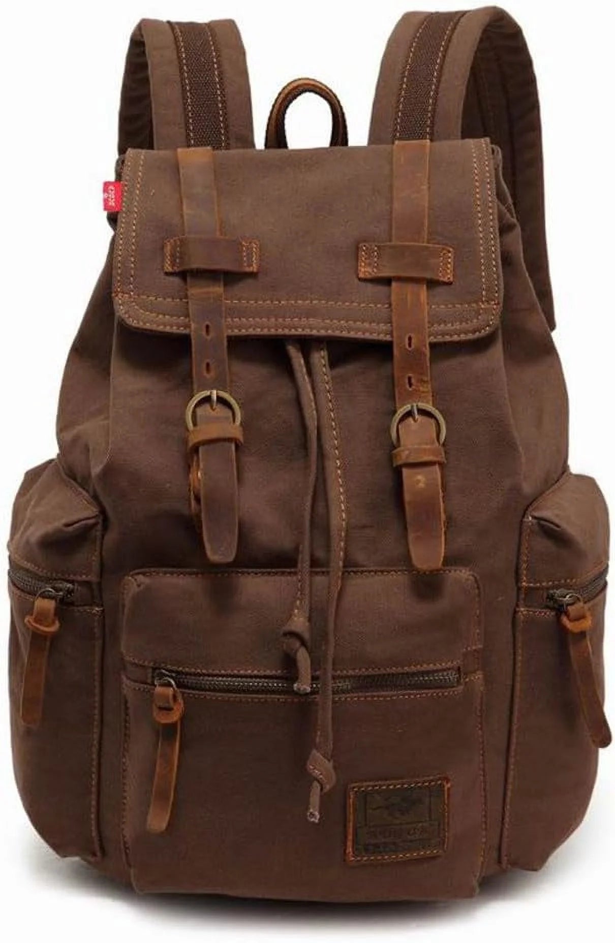 AUGUR High Capacity Canvas Vintage Backpack 35L - Laptop Compartment, Unisex